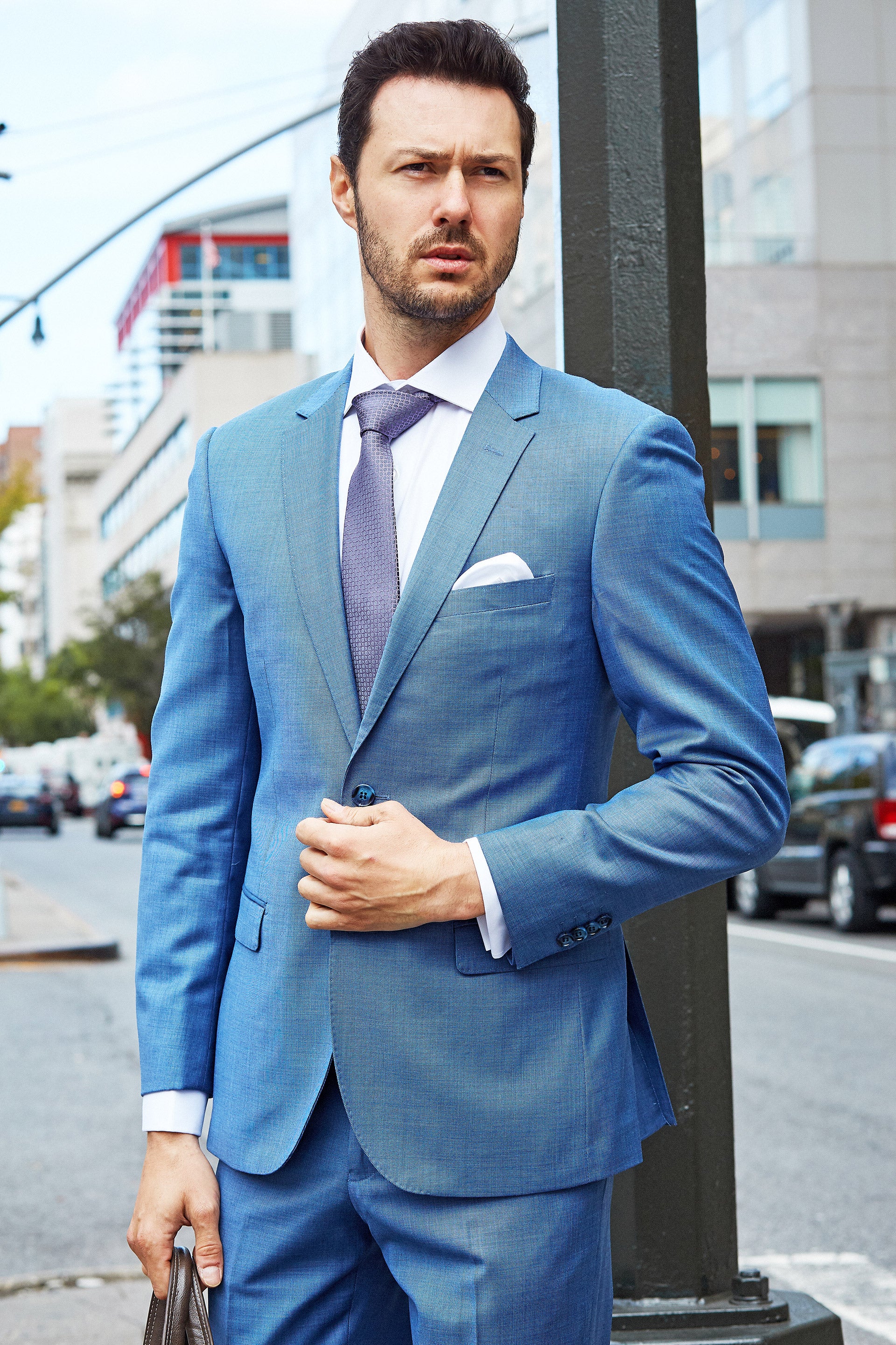Granite Green Plain-Solid Premium Cotton Single Breasted Suits for Men.