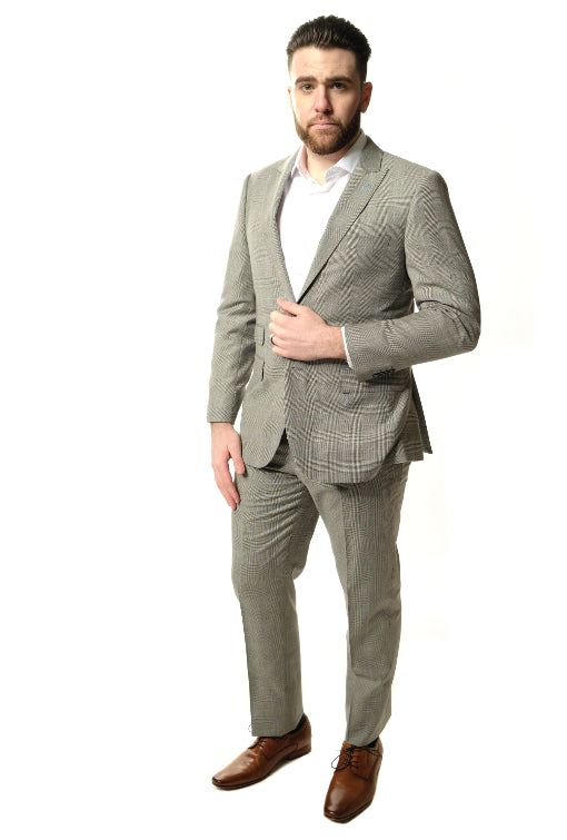Grey Glen Plaid Super 150's Suit-The Suit Spot-Wedding Suits-Wedding Tuxedos-Groomsmen Suits-Groomsmen Tuxedos-Slim Fit Suits-Slim Fit Tuxedos-Online wedding suits
