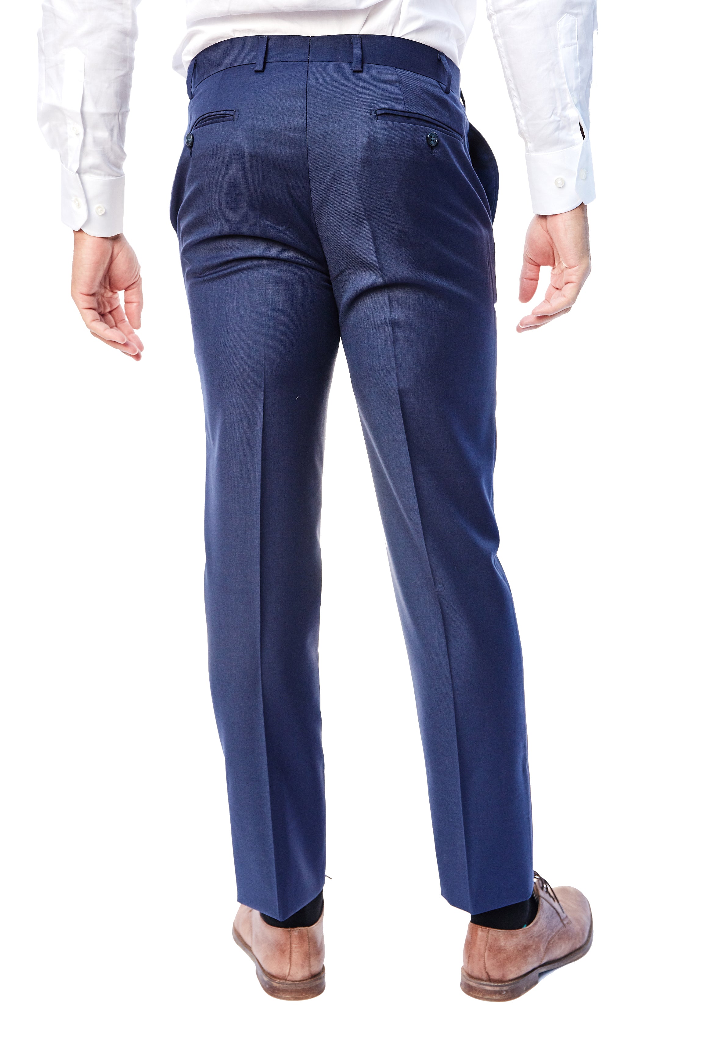 Buy online Blue Solid Formal Trouser from Bottom Wear for Men by Tahvo for  ₹1799 at 40% off | 2024 Limeroad.com