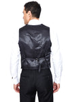 Black Low Cut 100% Wool Vest