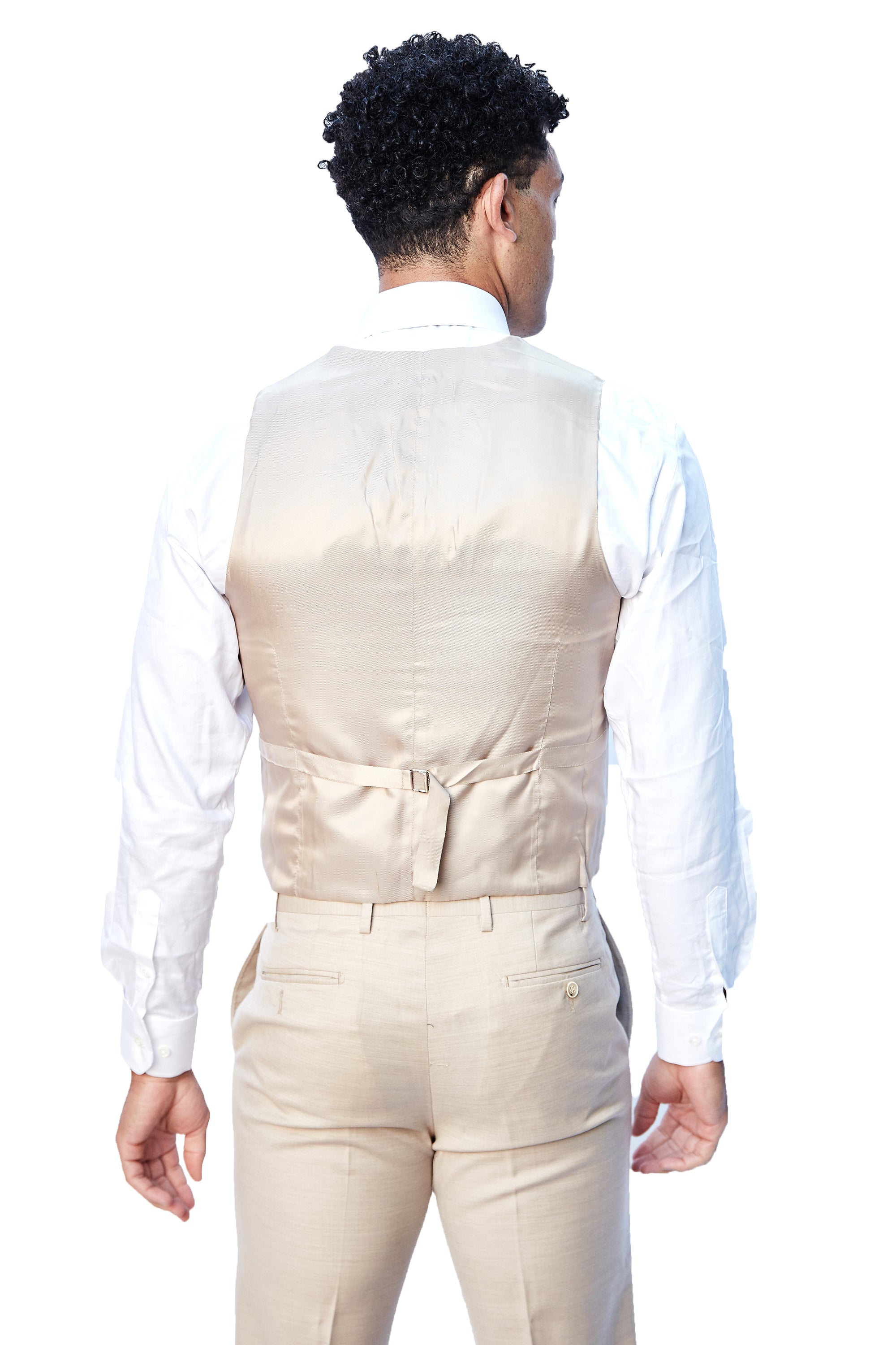 Beige Vest 100% Wool Vest