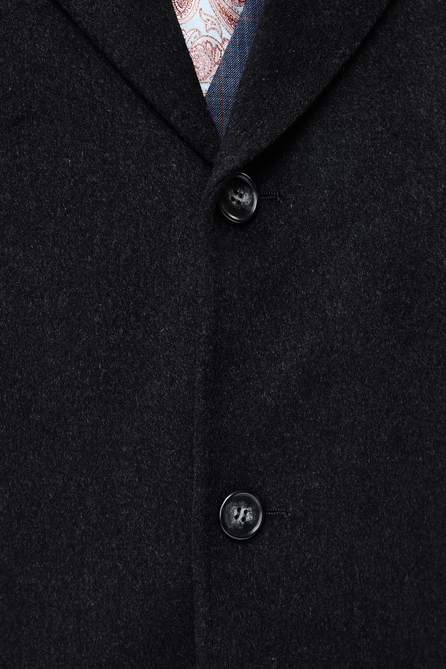 Charcoal Grey Wool & Cashmere Overcoat - The Suit Spot