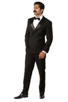 Black Double Breasted Wool Tuxedo