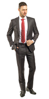 Black Red Pinstripe Suit-The Suit Spot-Wedding Suits-Wedding Tuxedos-Groomsmen Suits-Groomsmen Tuxedos-Slim Fit Suits-Slim Fit Tuxedos-Online wedding suits