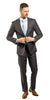 Guabello Grey Blue Pinstripe Suit-The Suit Spot-Wedding Suits-Wedding Tuxedos-Groomsmen Suits-Groomsmen Tuxedos-Slim Fit Suits-Slim Fit Tuxedos-Online wedding suits