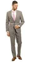 Grey Red Check Suit-The Suit Spot-Wedding Suits-Wedding Tuxedos-Groomsmen Suits-Groomsmen Tuxedos-Slim Fit Suits-Slim Fit Tuxedos-Online wedding suits
