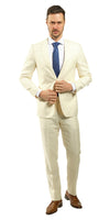 Reda Off White Linen Suit-The Suit Spot-Wedding Suits-Wedding Tuxedos-Groomsmen Suits-Groomsmen Tuxedos-Slim Fit Suits-Slim Fit Tuxedos-Online wedding suits