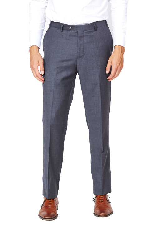 Medium Grey 100% Wool Pant - The Suit Spot