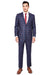 Navy with Red Checks Slim Fit Suit