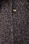 Navy &amp; Brown Vintage Herringbone Overcoat