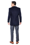 Navy Wool &amp; Cashmere Overcoat