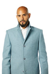 Lite Blue Wool Overcoat
