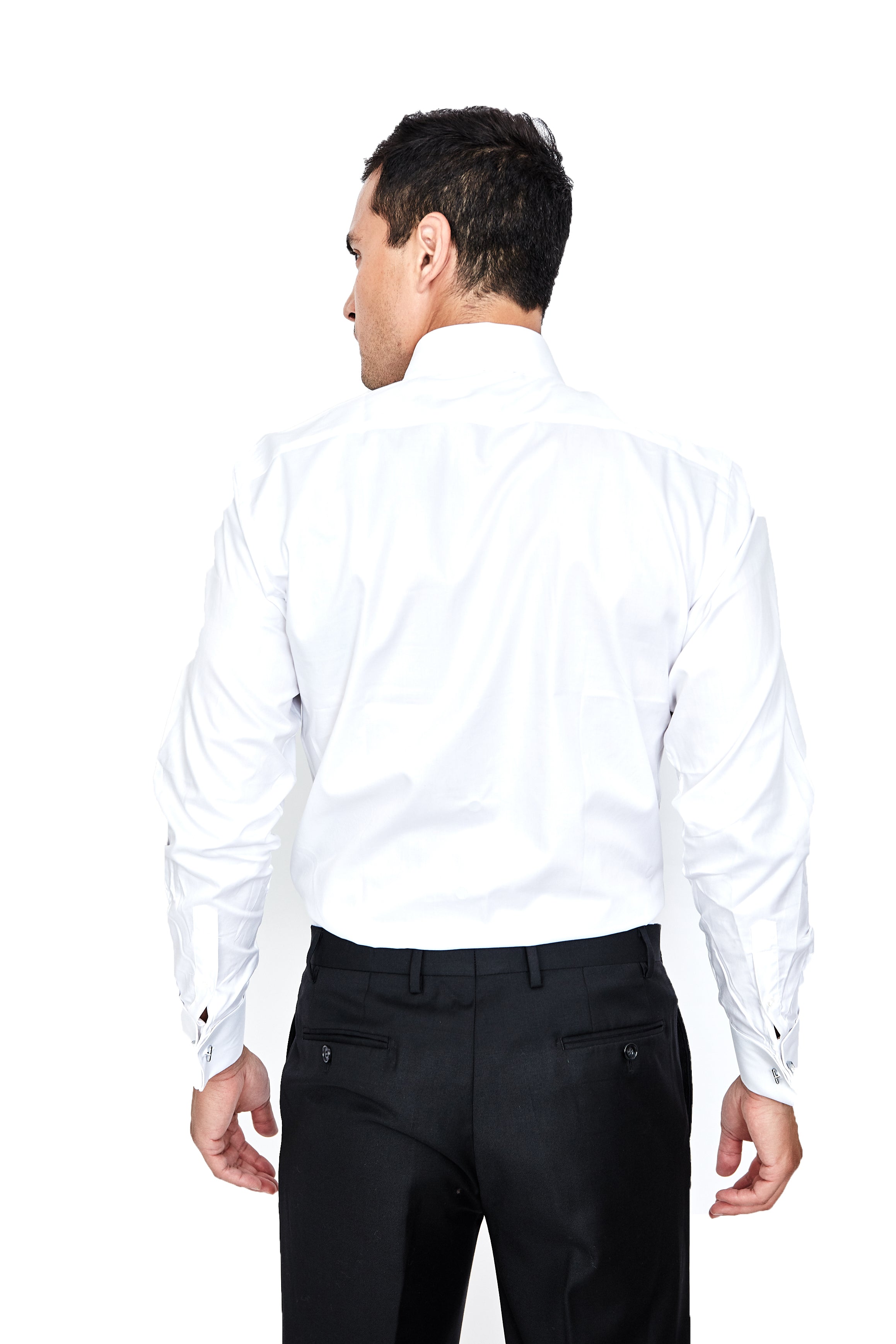 100% Cotton White Tuxedo Shirt - The Suit Spot 100% Cotton White Tuxedo Shirt - The Suit Spot
