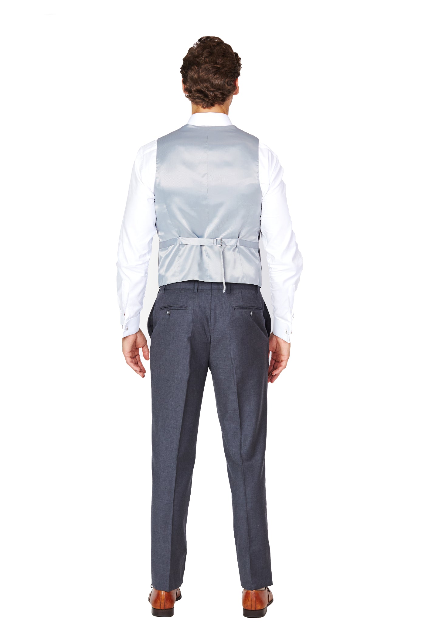 Medium Grey 100% Wool Vest-The Suit Spot