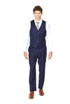 Navy 100% Wool Vest-The Suit Spot