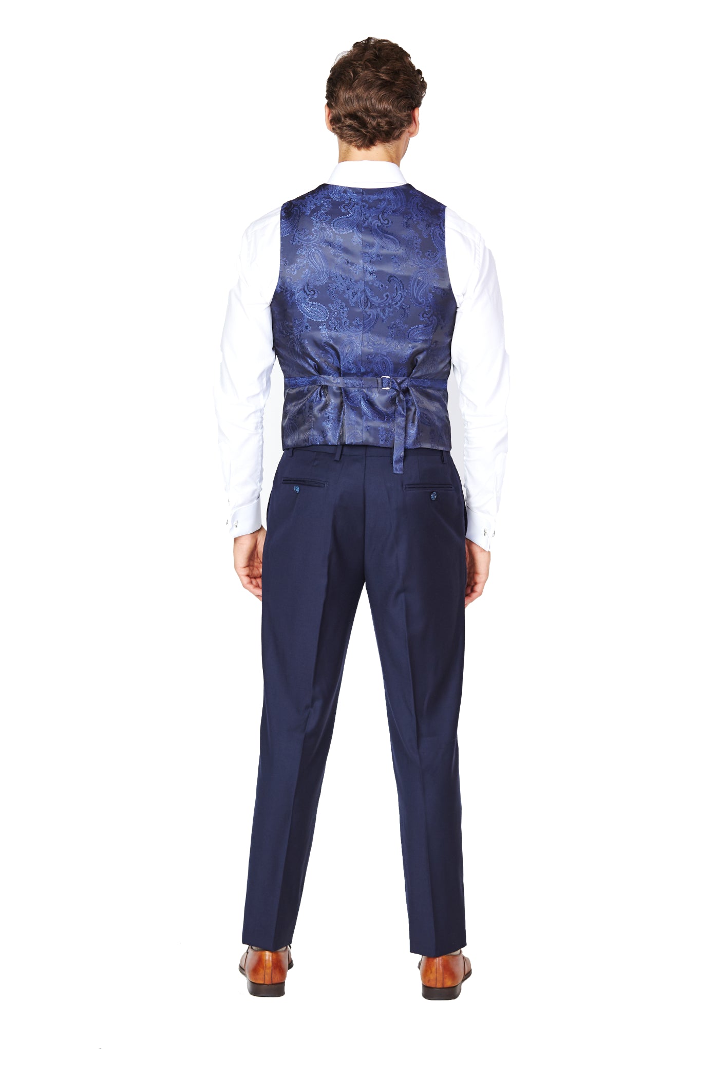 Navy 100% Wool Vest-The Suit Spot